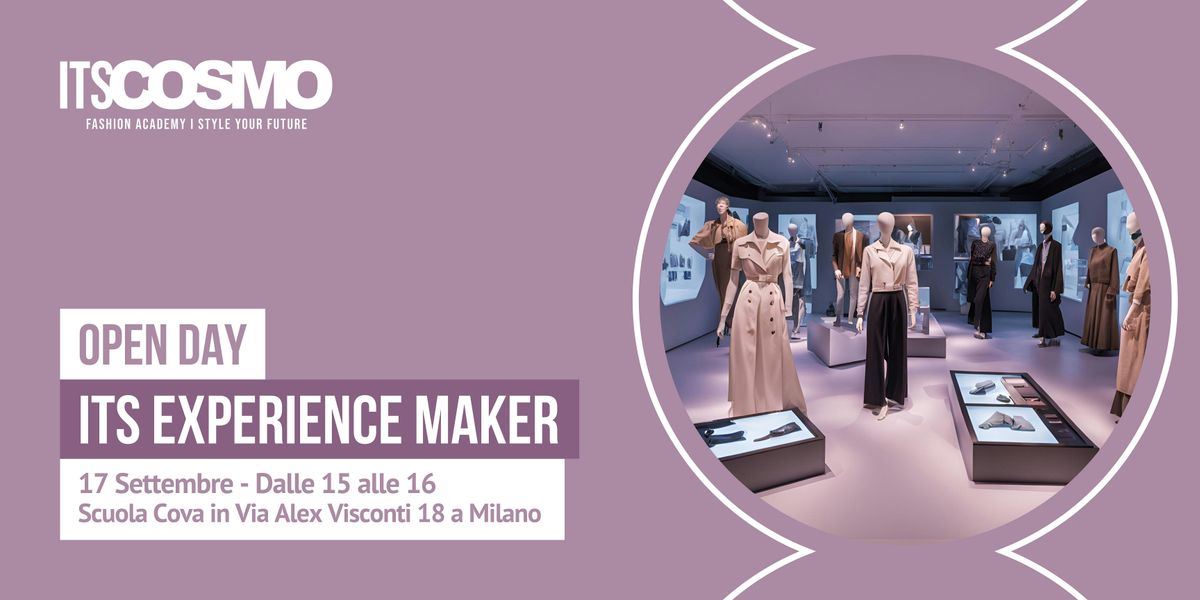 OPEN DAY 17 SETTEMBRE 2024 \/ EXPERIENCE MAKER