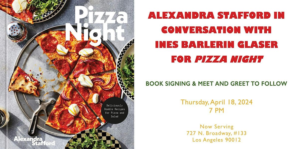 Alexandra Stafford in Conversation for Pizza Night