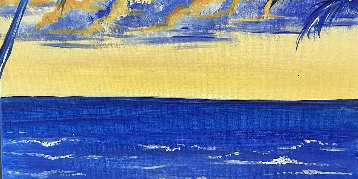 Sapphire Sunset Beach - Paint and Sip by Classpop!\u2122