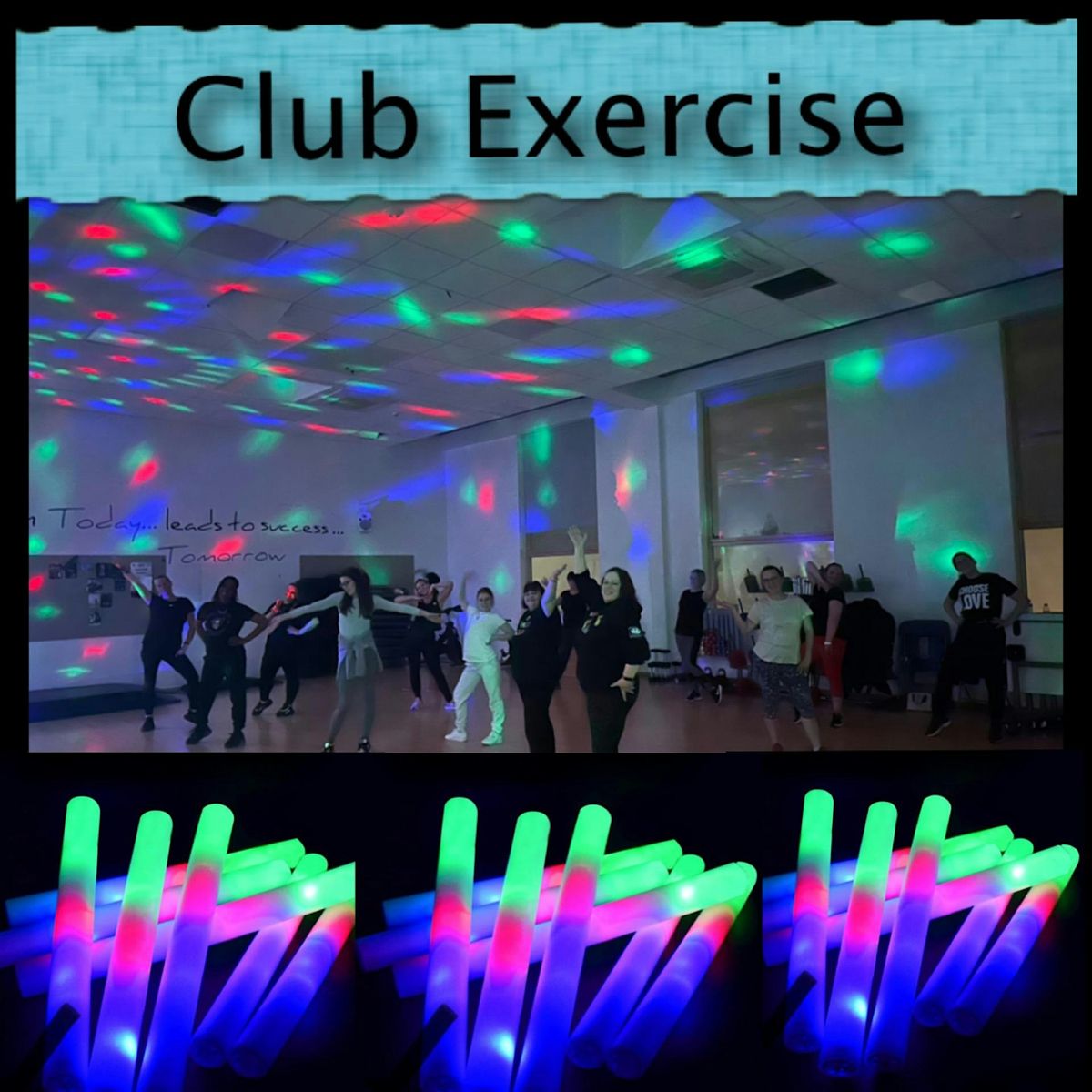 Club exercise themed workout