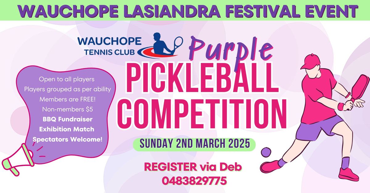 Purple Pickleball Competition 