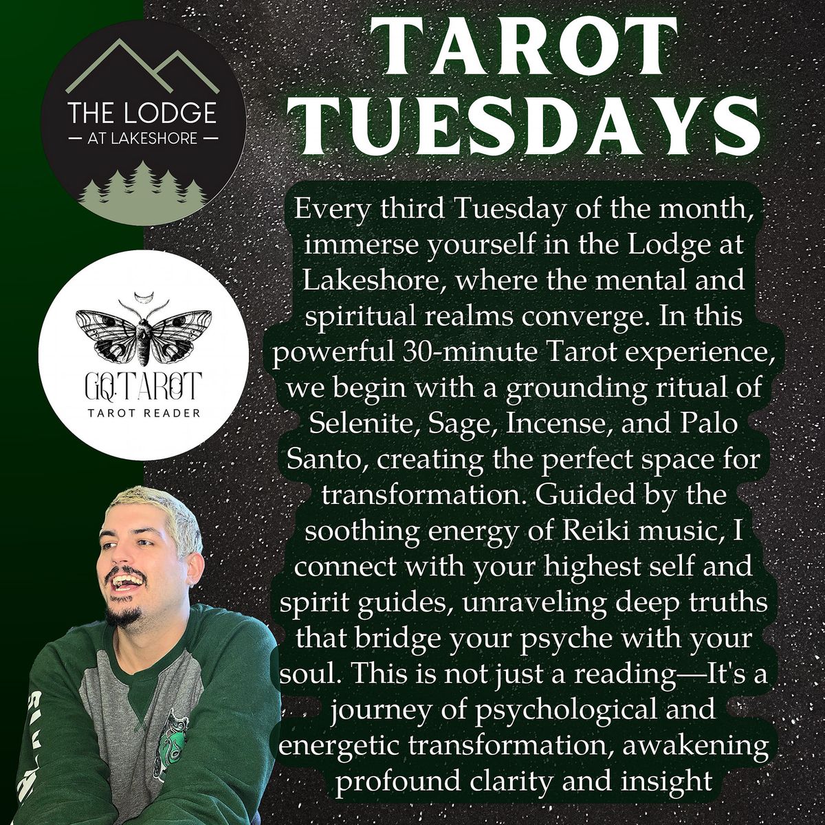 Tarot Tuesdays at The Lodge at Lakeshore 