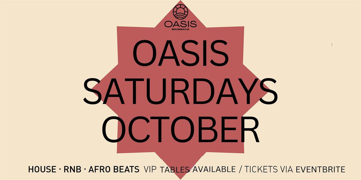 OASIS Saturdays - Saturday 5th October 2024