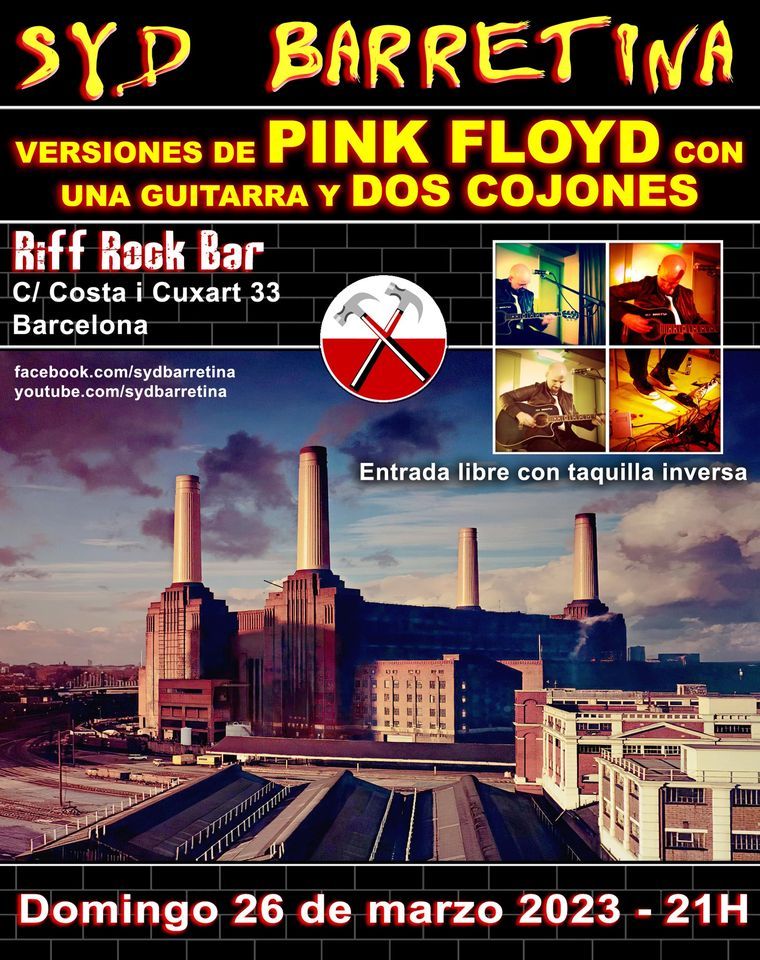 Versiones de Pink Floyd con voz y guitarra en Riff Rock Bar