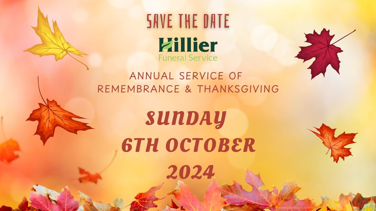 Annual Service of Remembrance and Thanksgiving 2024