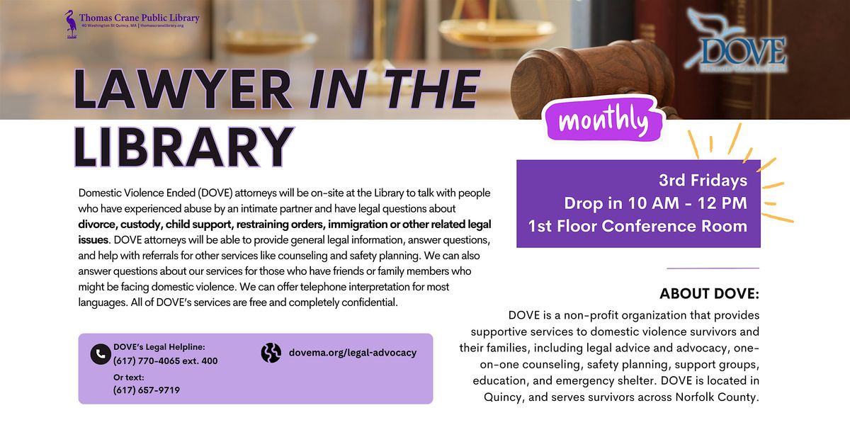 DOVE Lawyer in the Library! A Service for DV Survivors