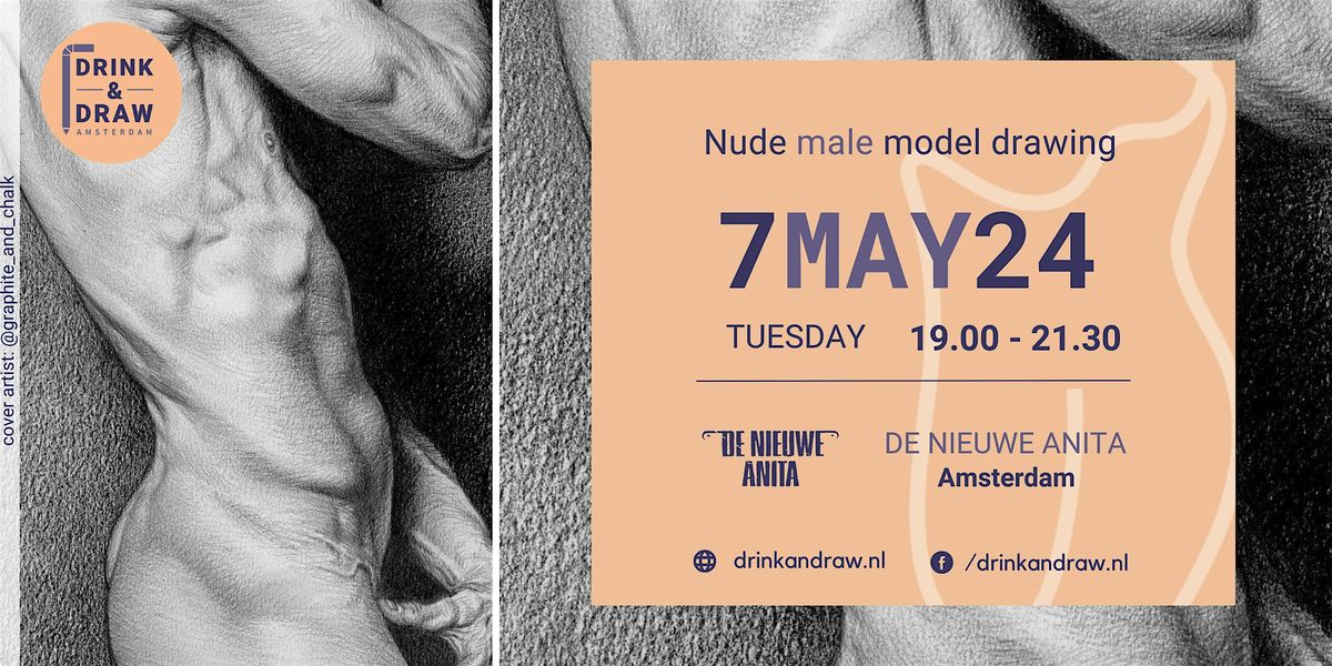Drink & Draw | Nude male model drawing