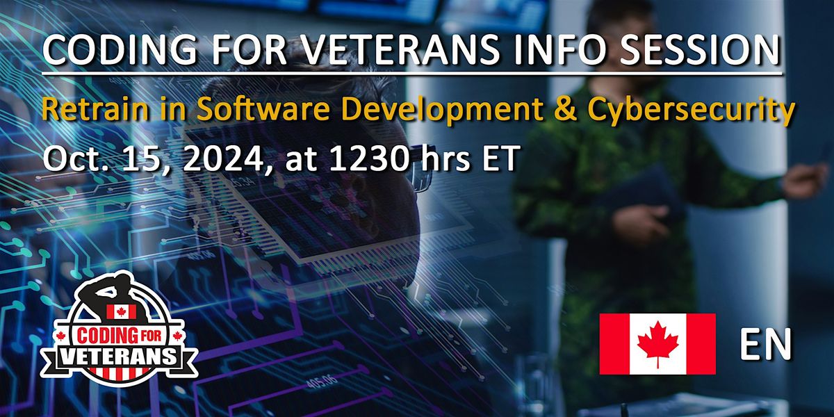 Coding for Veterans Online Info Session - Oct. 15, 2024, at 1230 Hrs ET