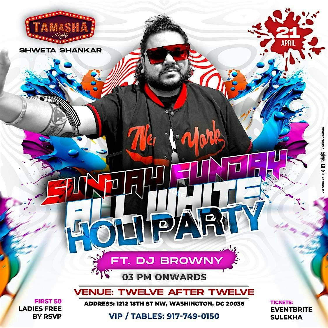 D.C. ANNUAL HOLI PARTY WITH DJ BROWNY @12AFTER12