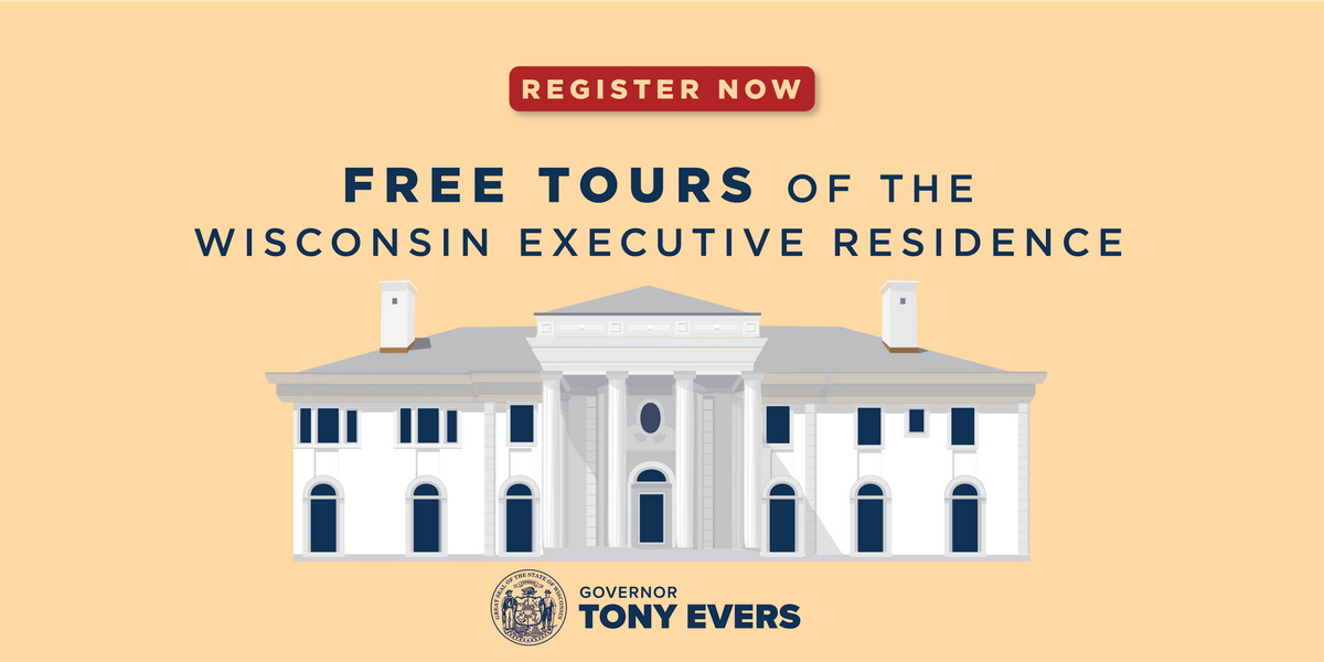 Wisconsin Executive Residence Tour.  Free.  Thursdays, May 16 thru Sept. 12