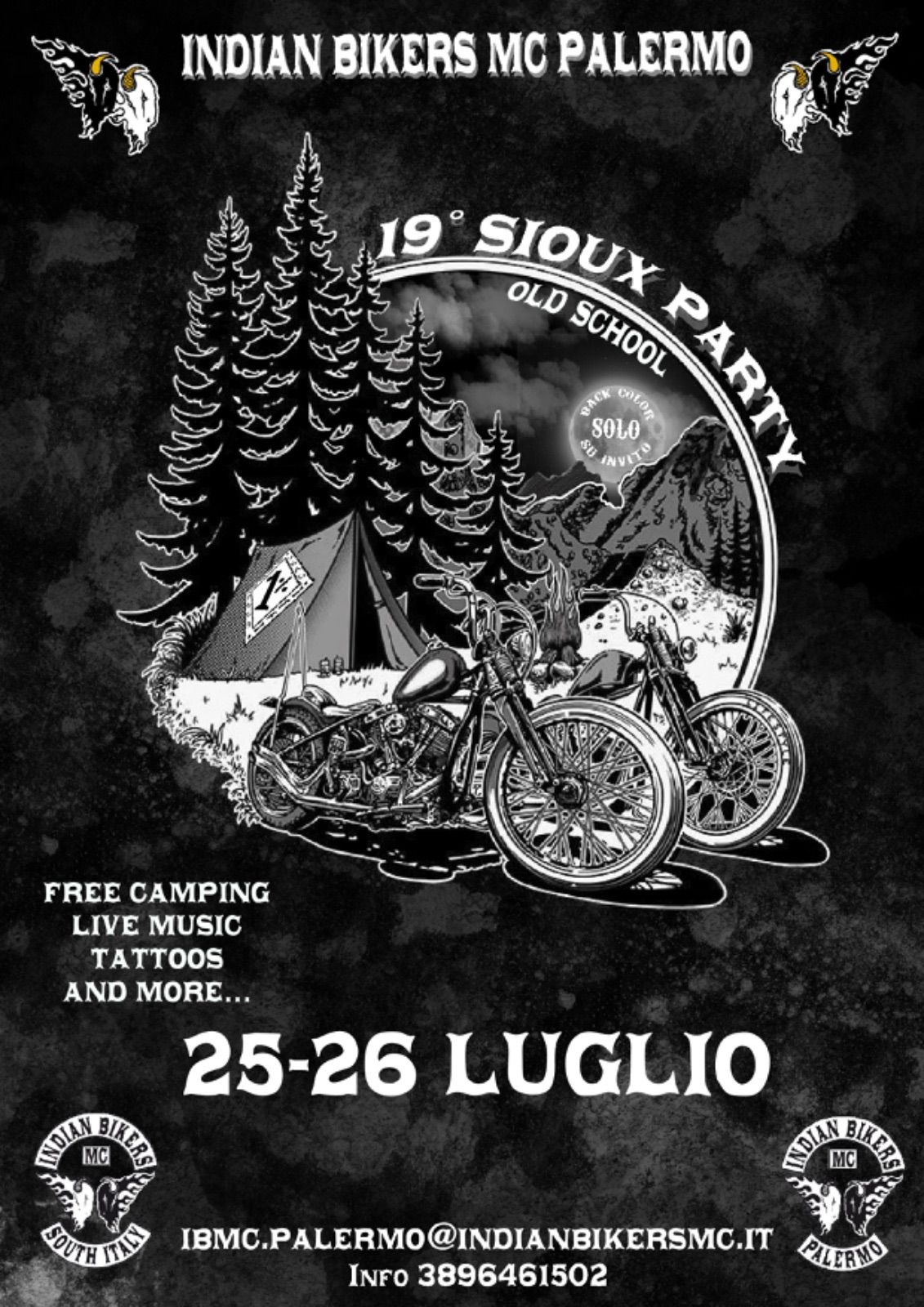 19\u00b0 Sioux Party Indian Bikers MC Palermo