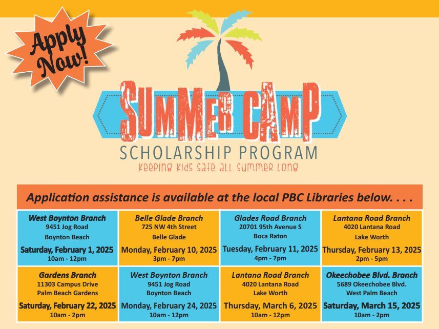 Summer Camp Scholarship Program Application Assistance