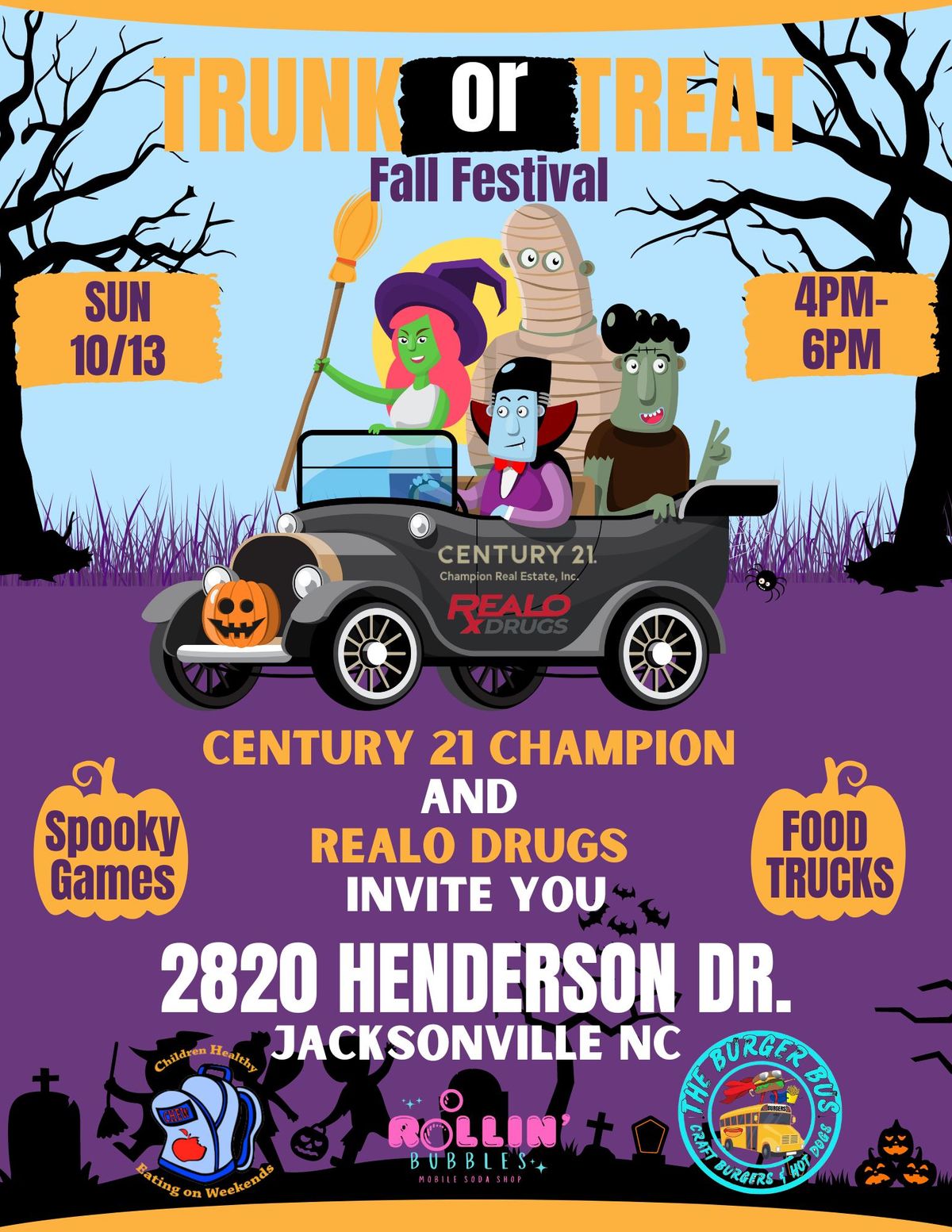 \ud83c\udf83 Trunk or Treat \ud83c\udf83 Fall Festival!