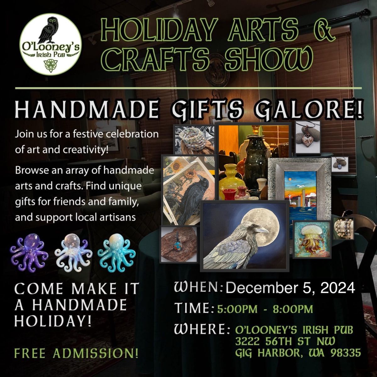 HOLIDAY ARTS AND CRAFTS FAIR: Handmade Gifts Galore!!!