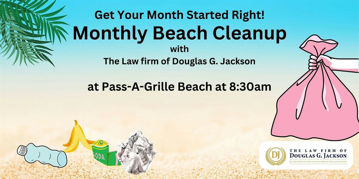 Beach Cleanup with The Law Firm of Douglas G. Jackson (1st Saturday)