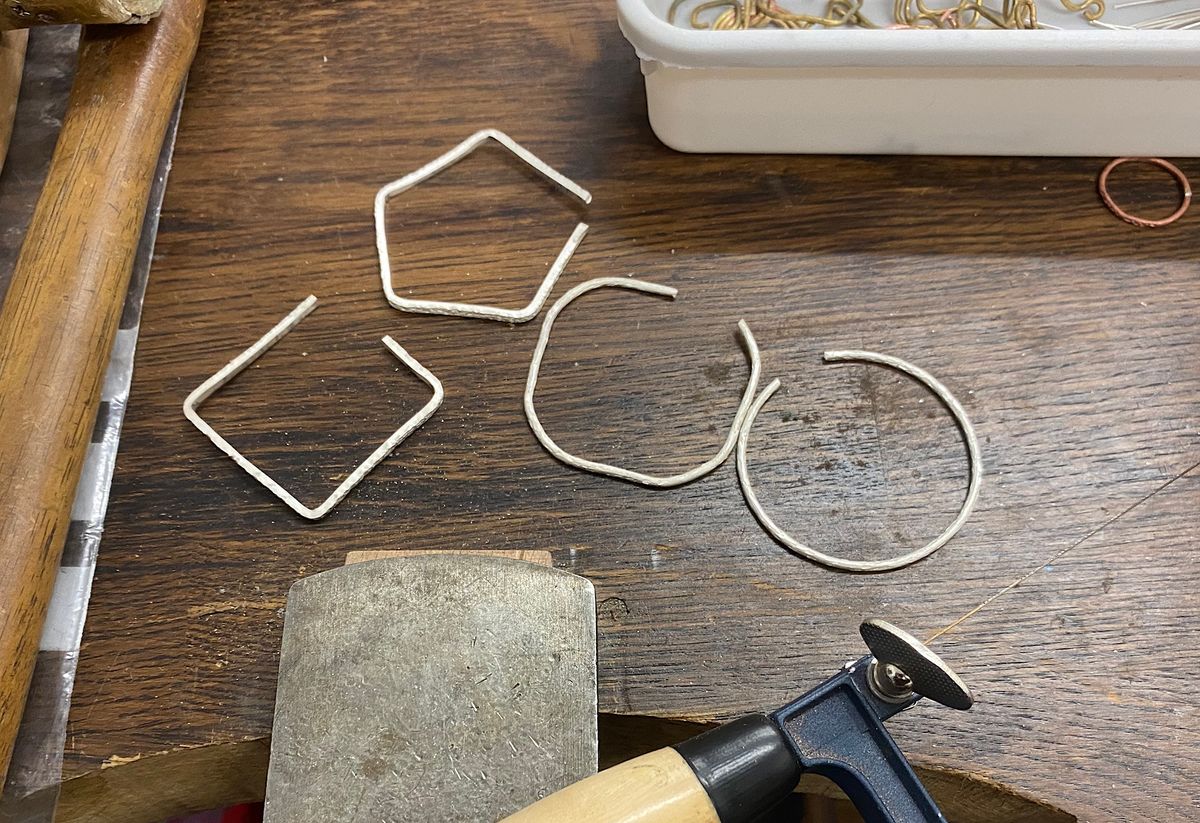 Silver hoop earring workshop