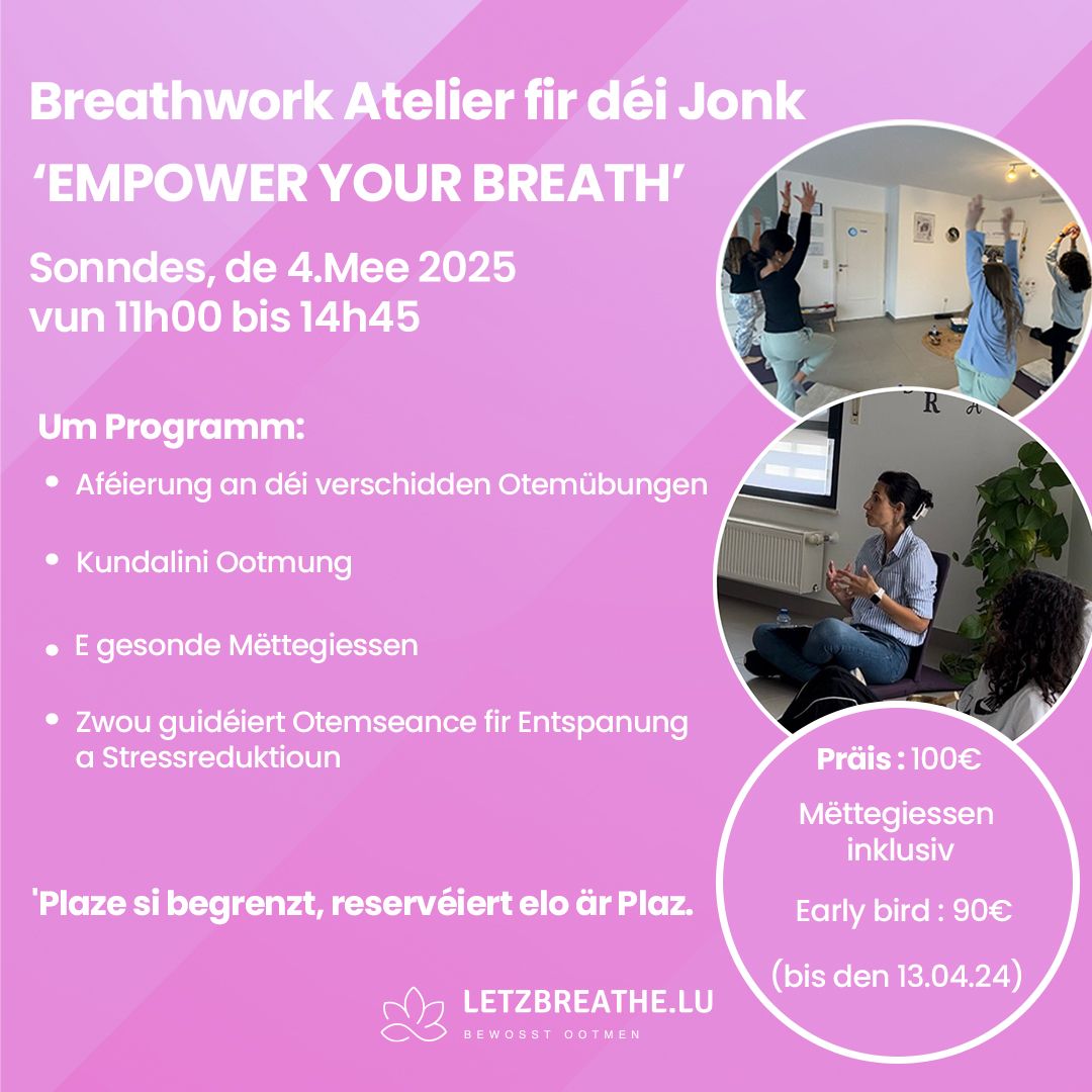 Breathwork Atelier fir d\u00e9i Jonk 'Empower your breath'