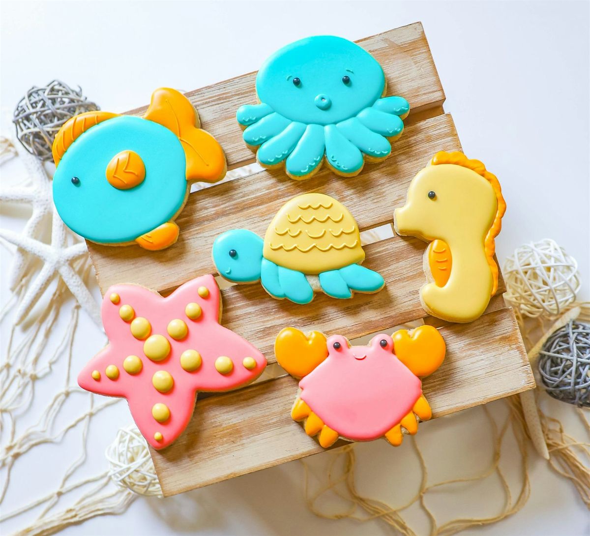 Ocean Themed Cookie Decorating Class at The Purple Poppy