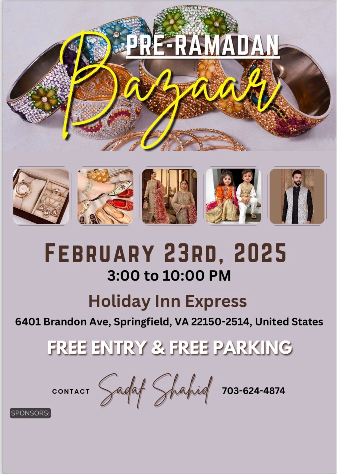 Pre-Ramadan Bazar | Springfield, VA. Feb 23, 2025