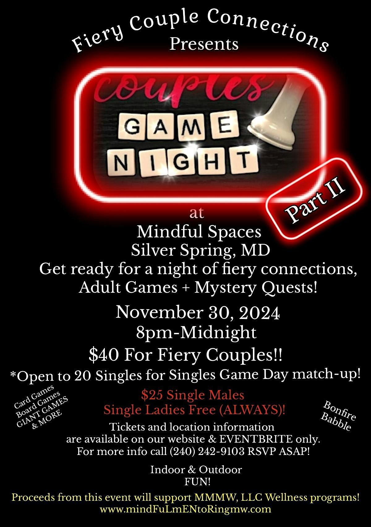 Fiery Couple Connections "Adult Game Night" Part ll