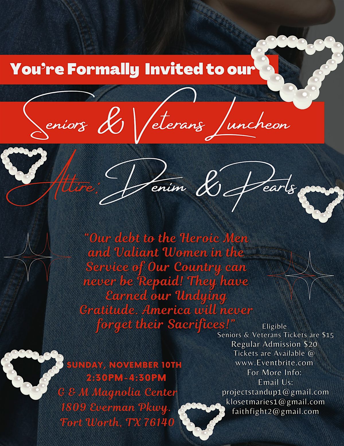 "Denim & Pearls" Seniors & Veterans Luncheon