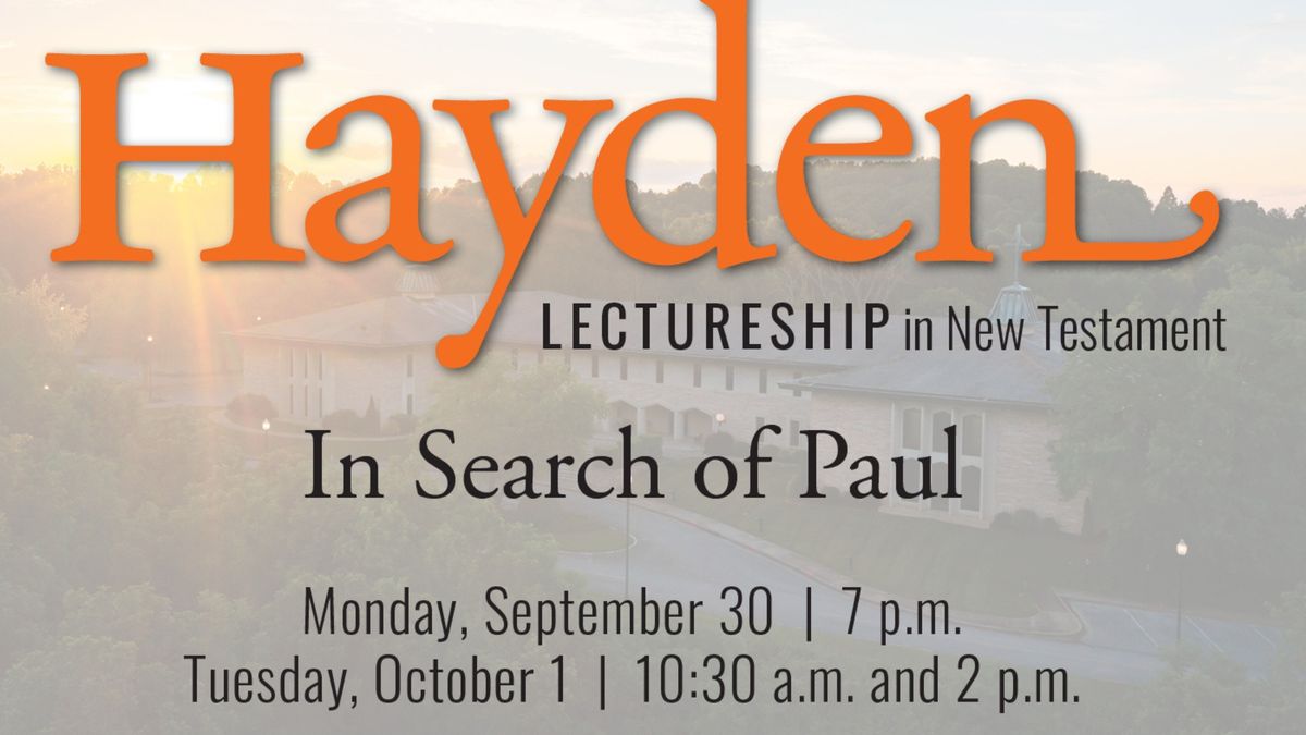 Hayden Lectureship in New Testament - Dr. Beverly Gaventa