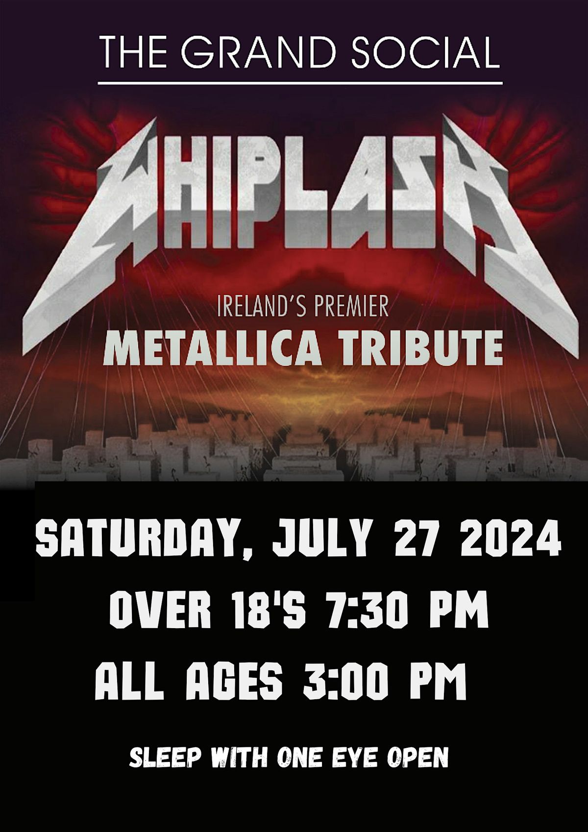 All AGES \u26a1WHIPLASH - TRIBUTE TO METALLICA \u26a1 Matinee