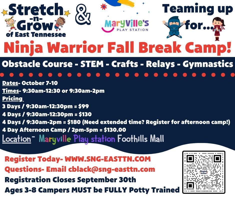 NINJA WARRIOR FALL BREAK CAMP!