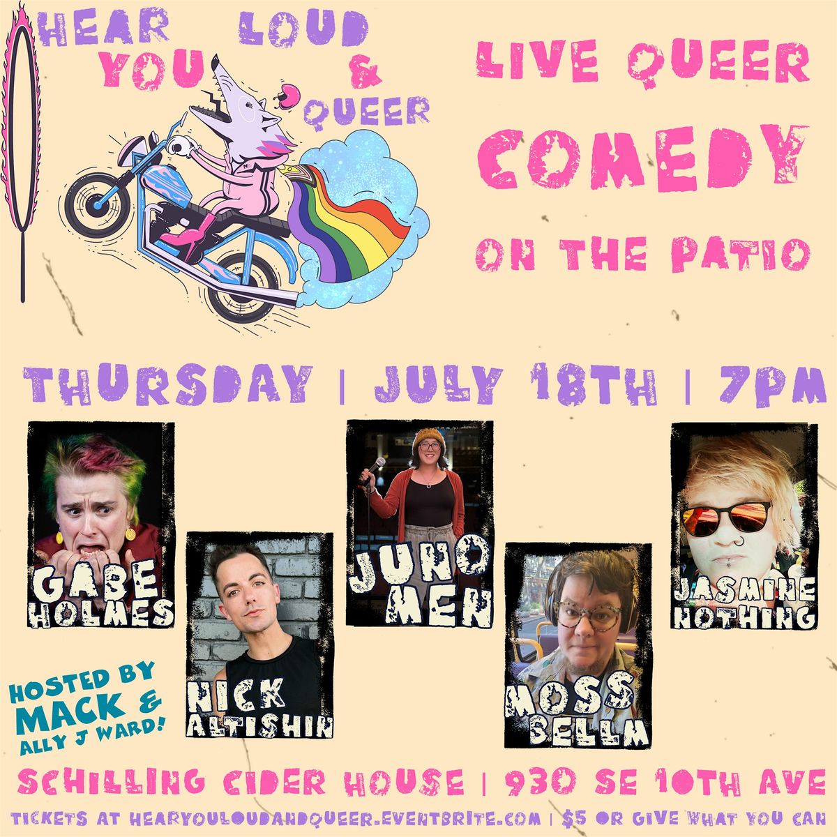 Queer Comedy on the Patio!