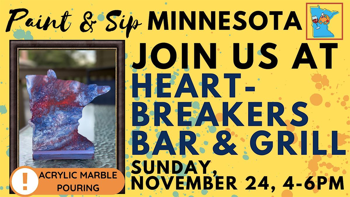 November 24 Paint & Sip at Heartbreakers Bar & Grill