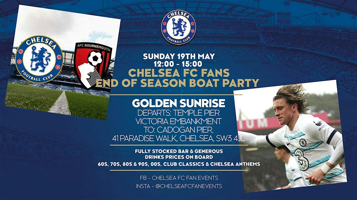 Chelsea FC Fans End Of Season Pre-Match Boat Party - 19th May