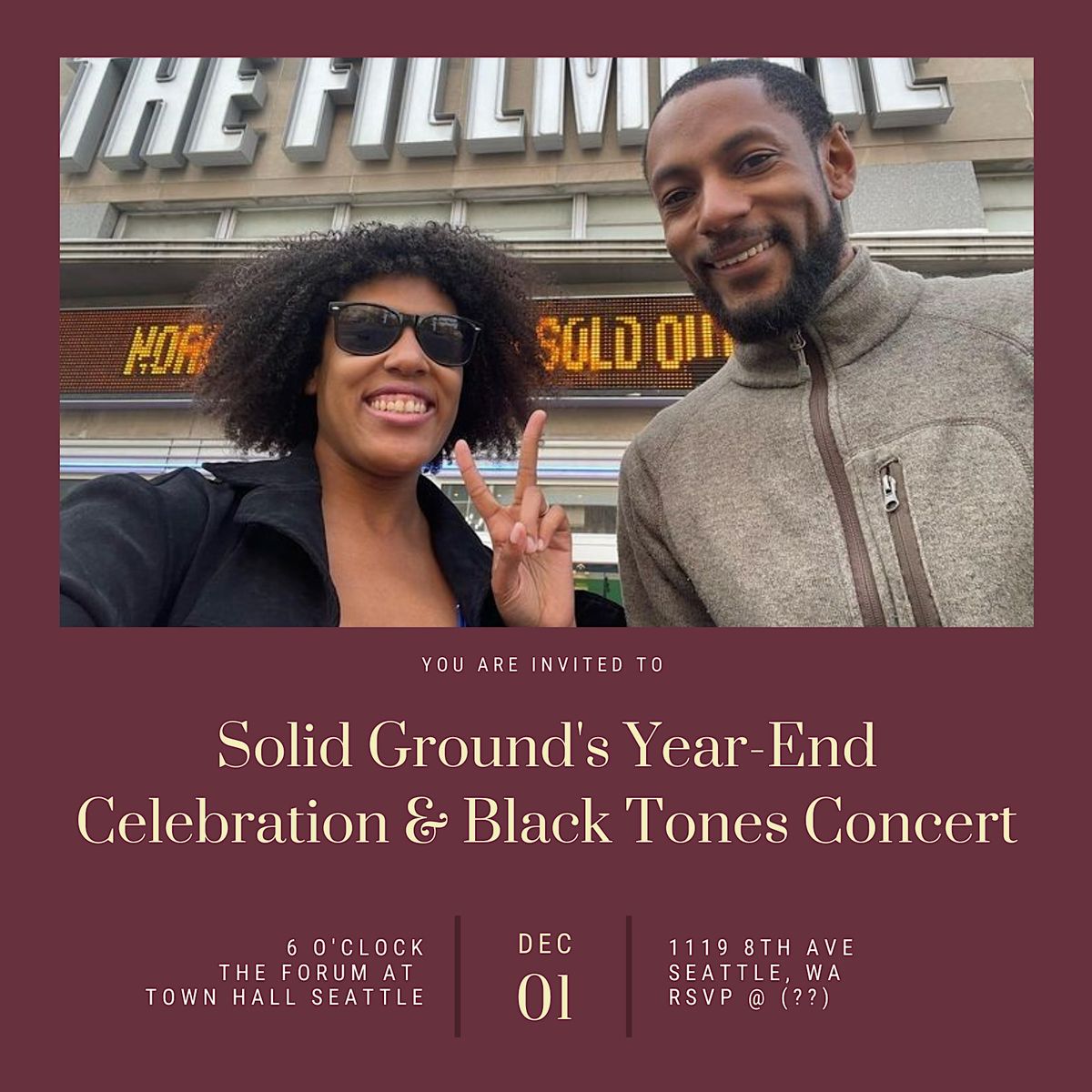 Solid Ground's Year-End Celebration & Black Tones Concert