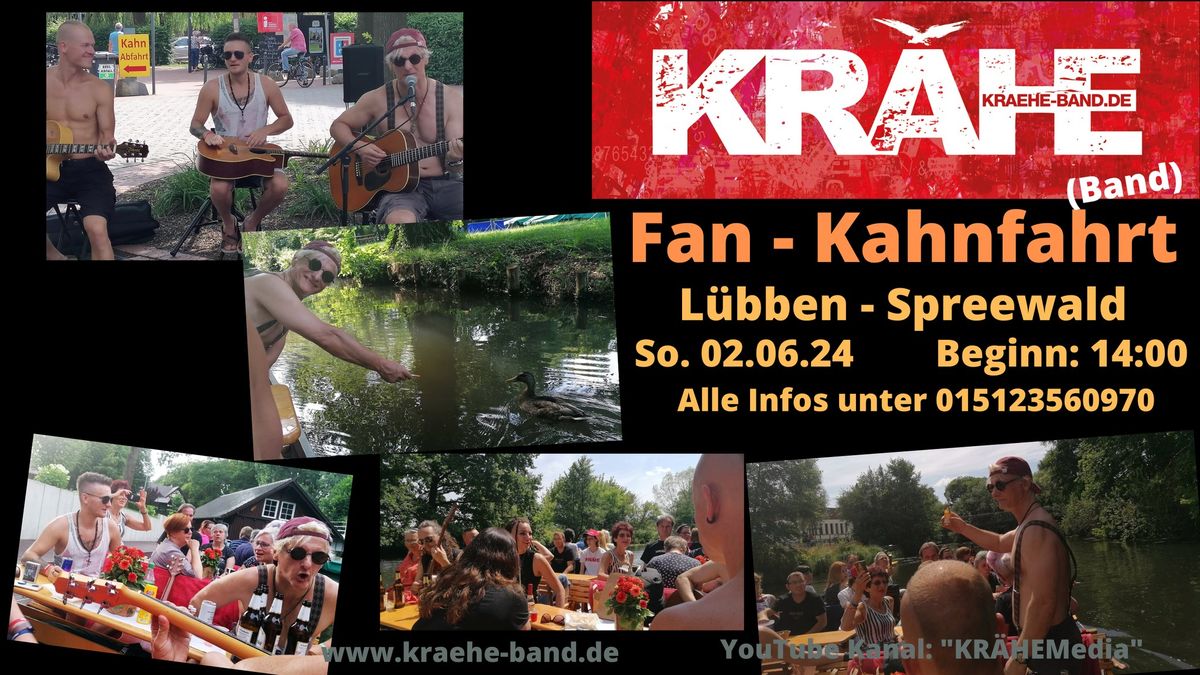 KR\u00c4HE (Band) - Kahnfahrt mit den Fans - L\u00fcbben - Spreewald