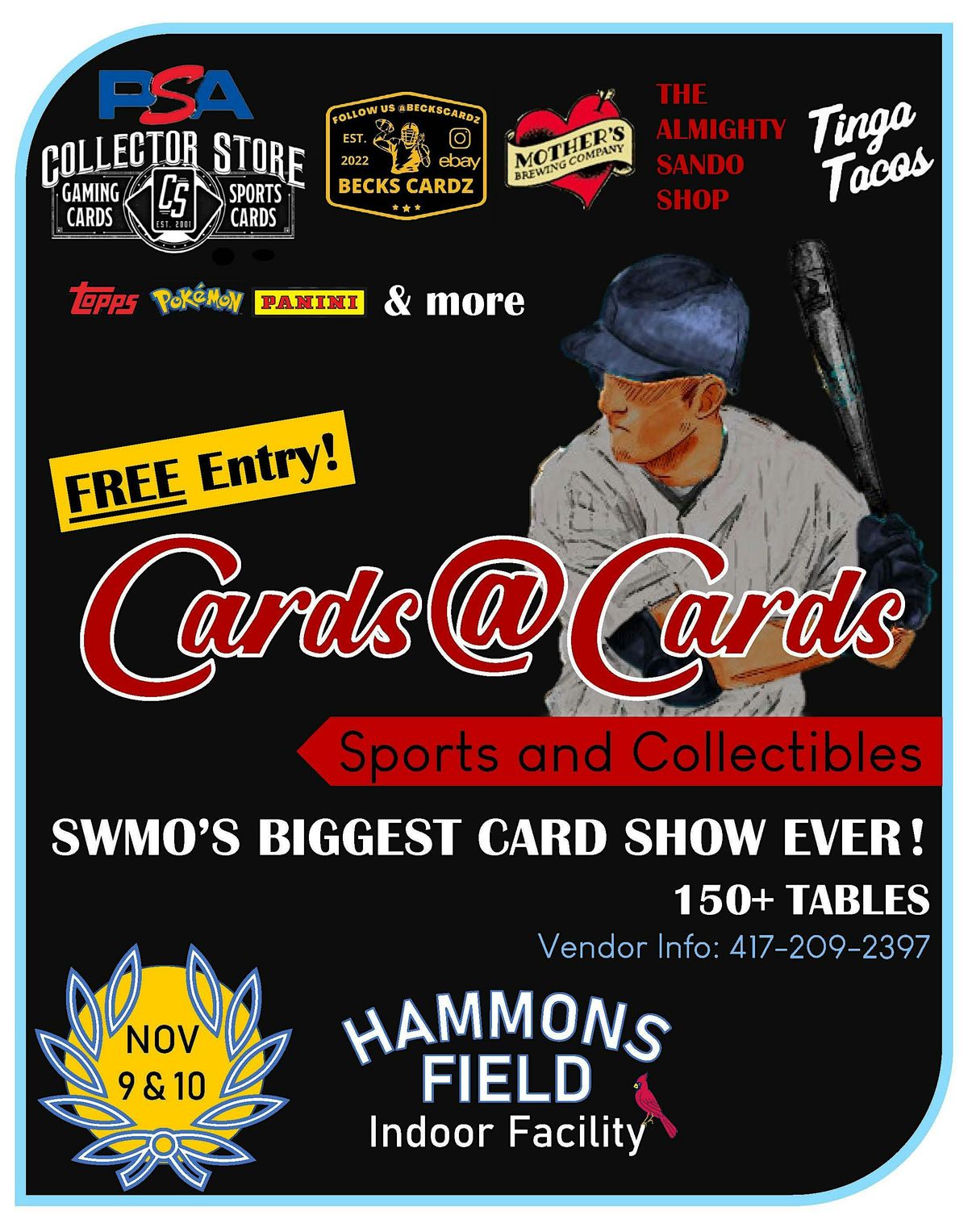 Cards @ Cards:  Sports & Collectibles Card Show - Free Entry!