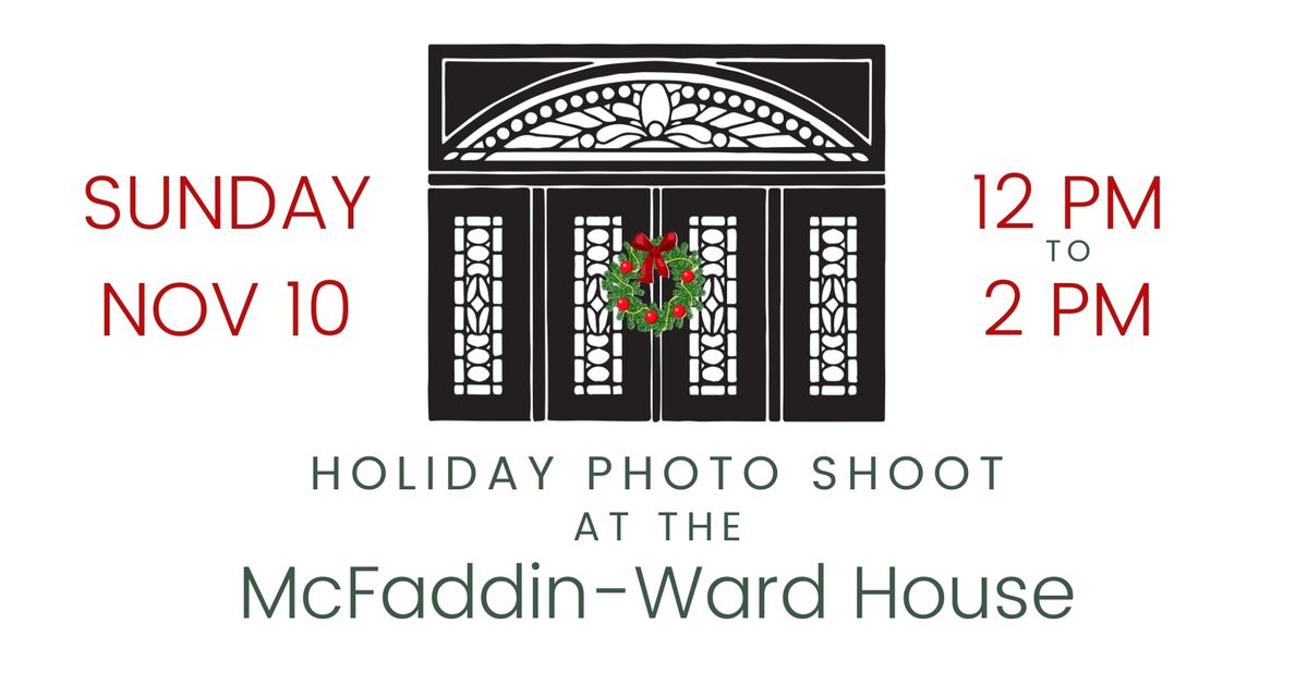 Holiday Photo Shoot at the McFaddin-Ward House