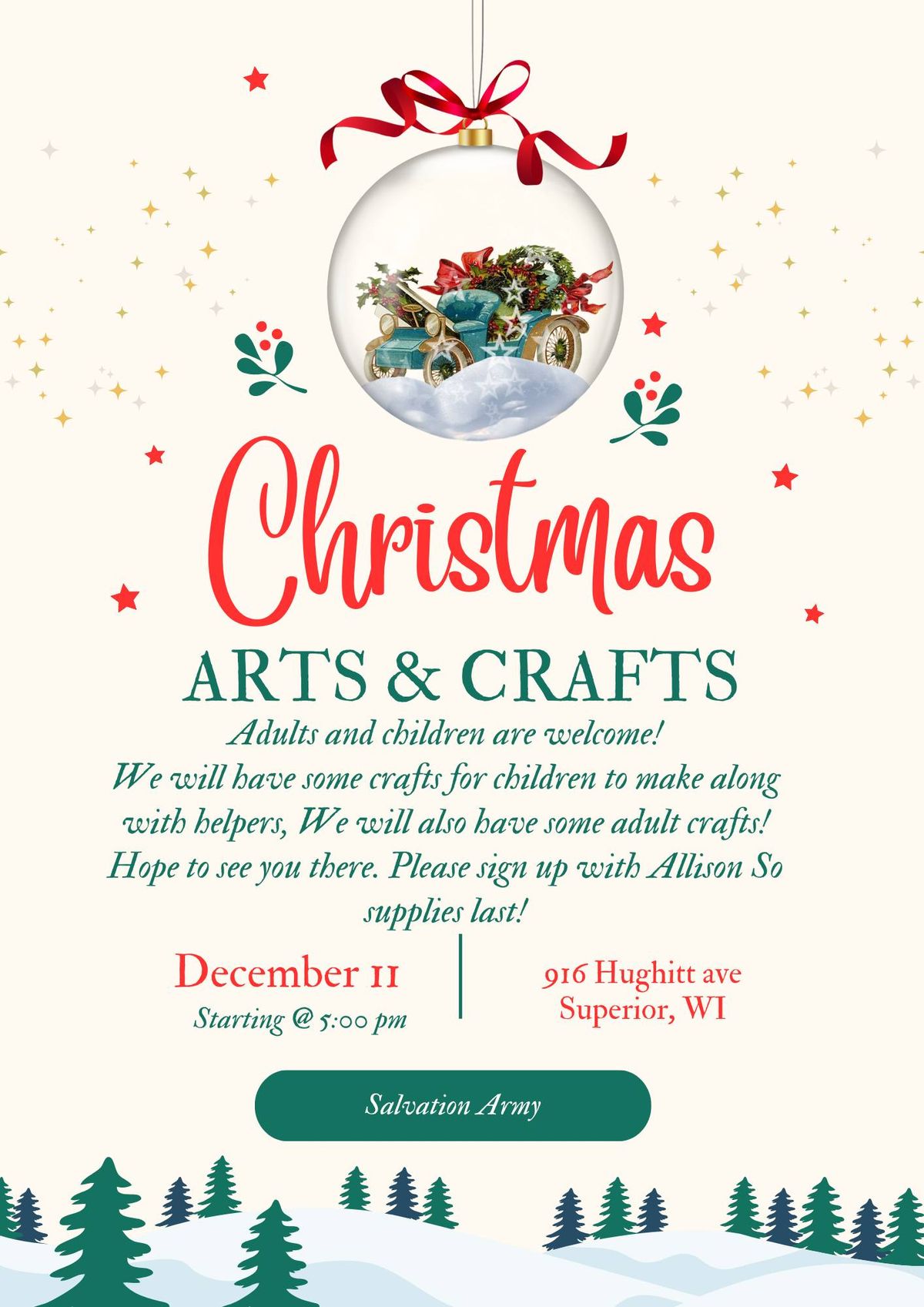 Free Christmas Arts & Crafts Night