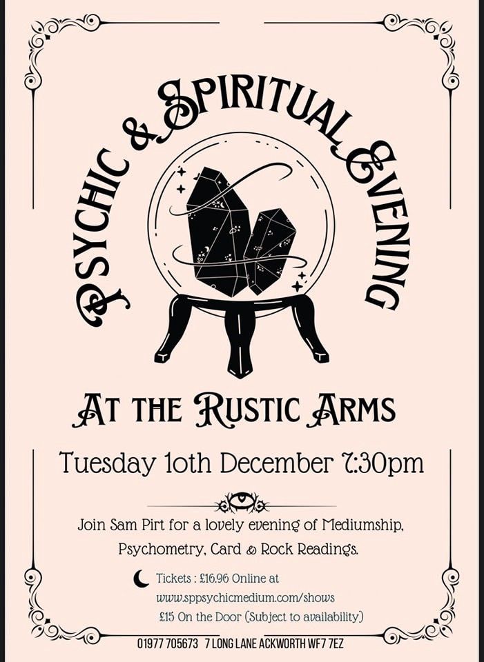 Psychic And Spiritual Evening @ The Rustic Arms 