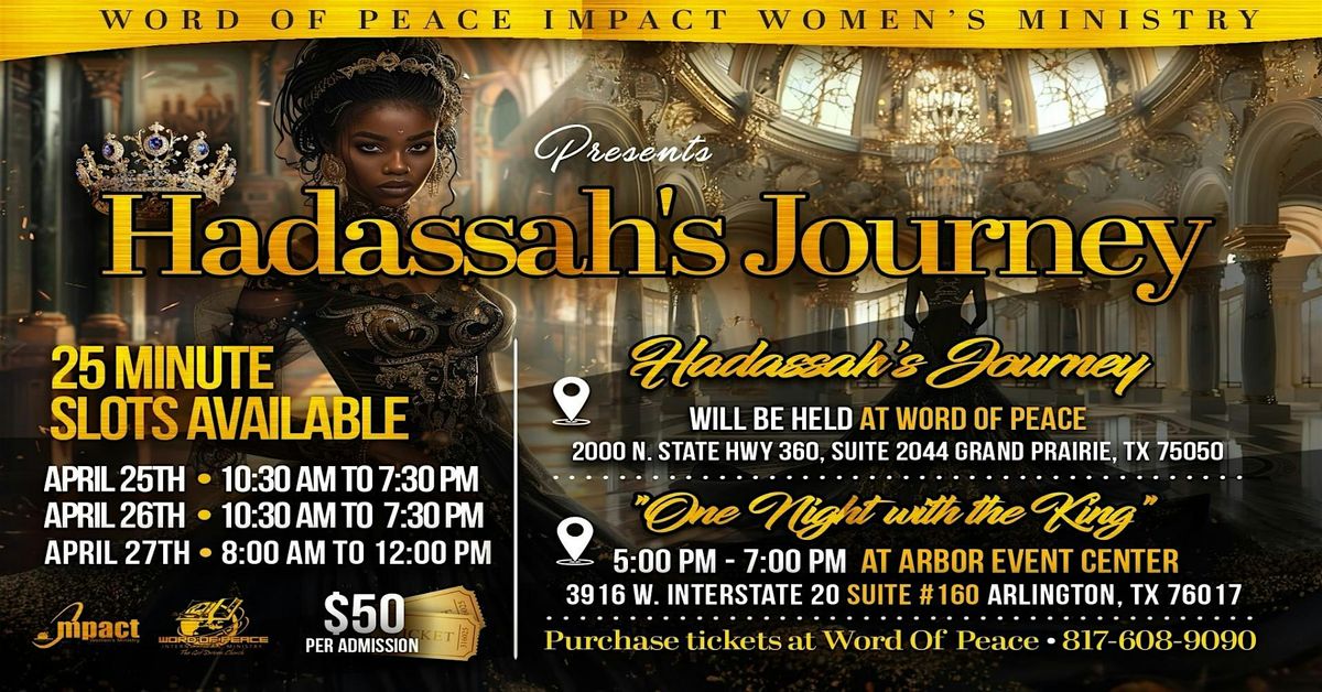 Hadassah's Journey and "One Night with the King!"