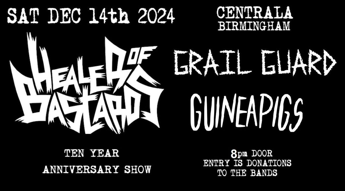 Healer of Bastards 10-year anniversary gig + Grail Guard and Guineapigs