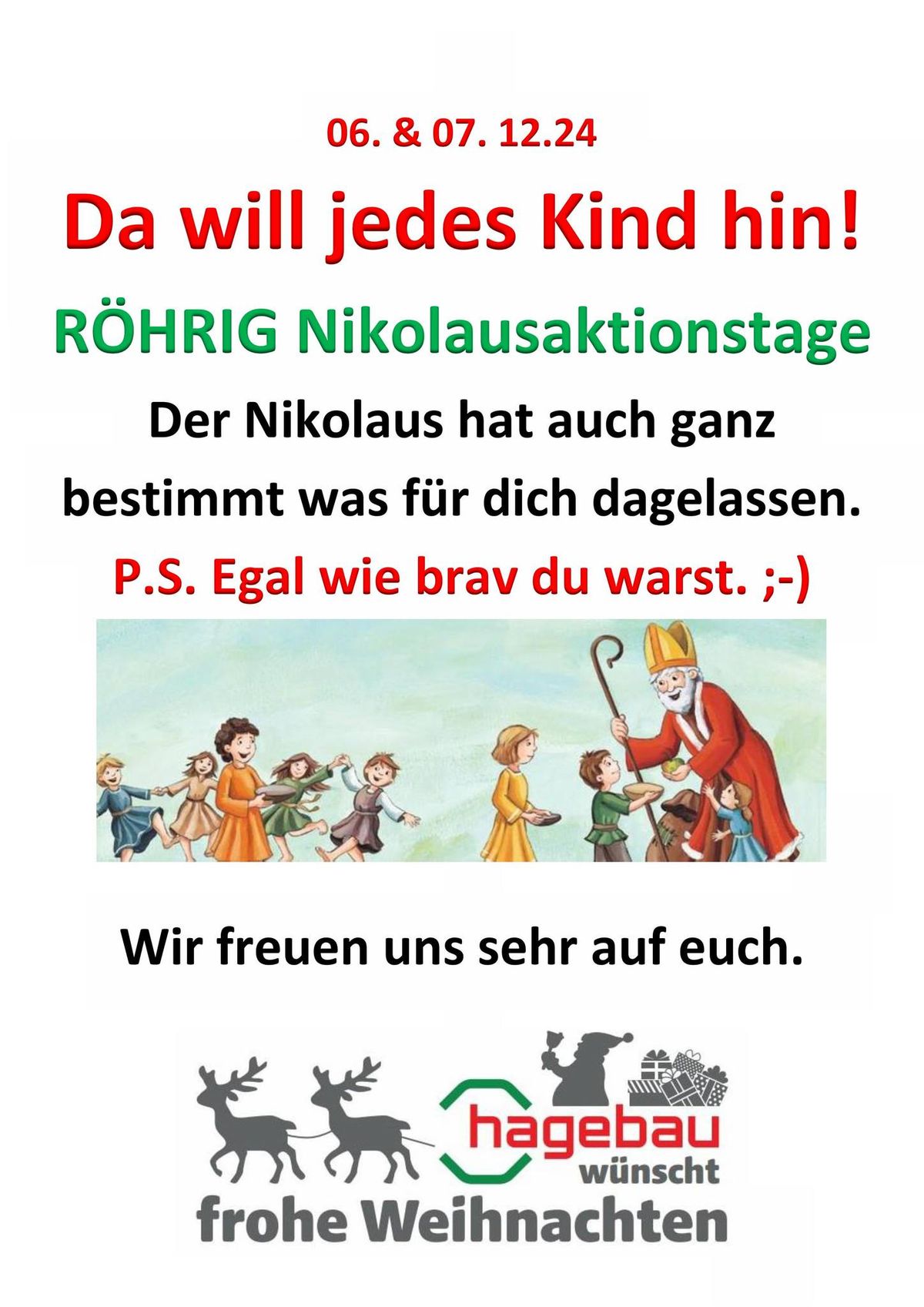 R\u00d6HRIG Nikolausaktionstage mit Geschenken f\u00fcr jedes Kind