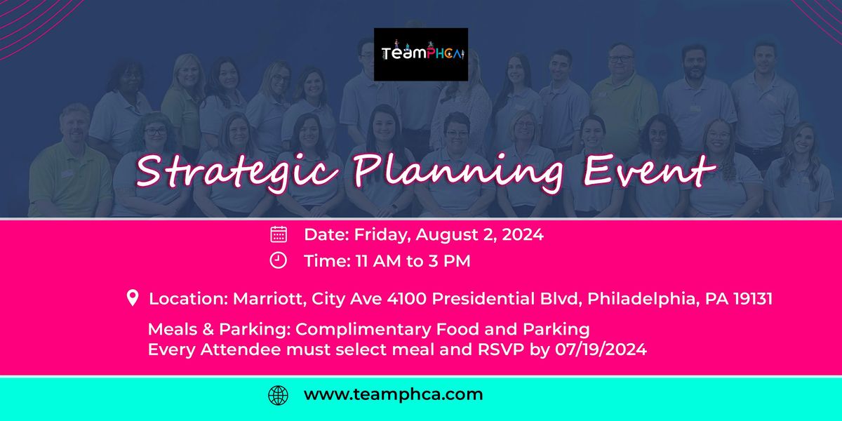 Free Community Event: TeamPHCA Strategic Planning Event