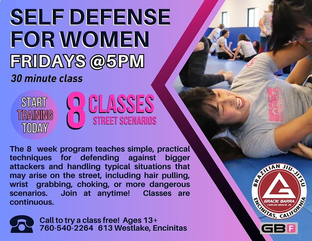 WOMEN SELF DEFENSE:  STREET SCENARIOS & HOW TO PROTECT YOURSELF (ages 13+