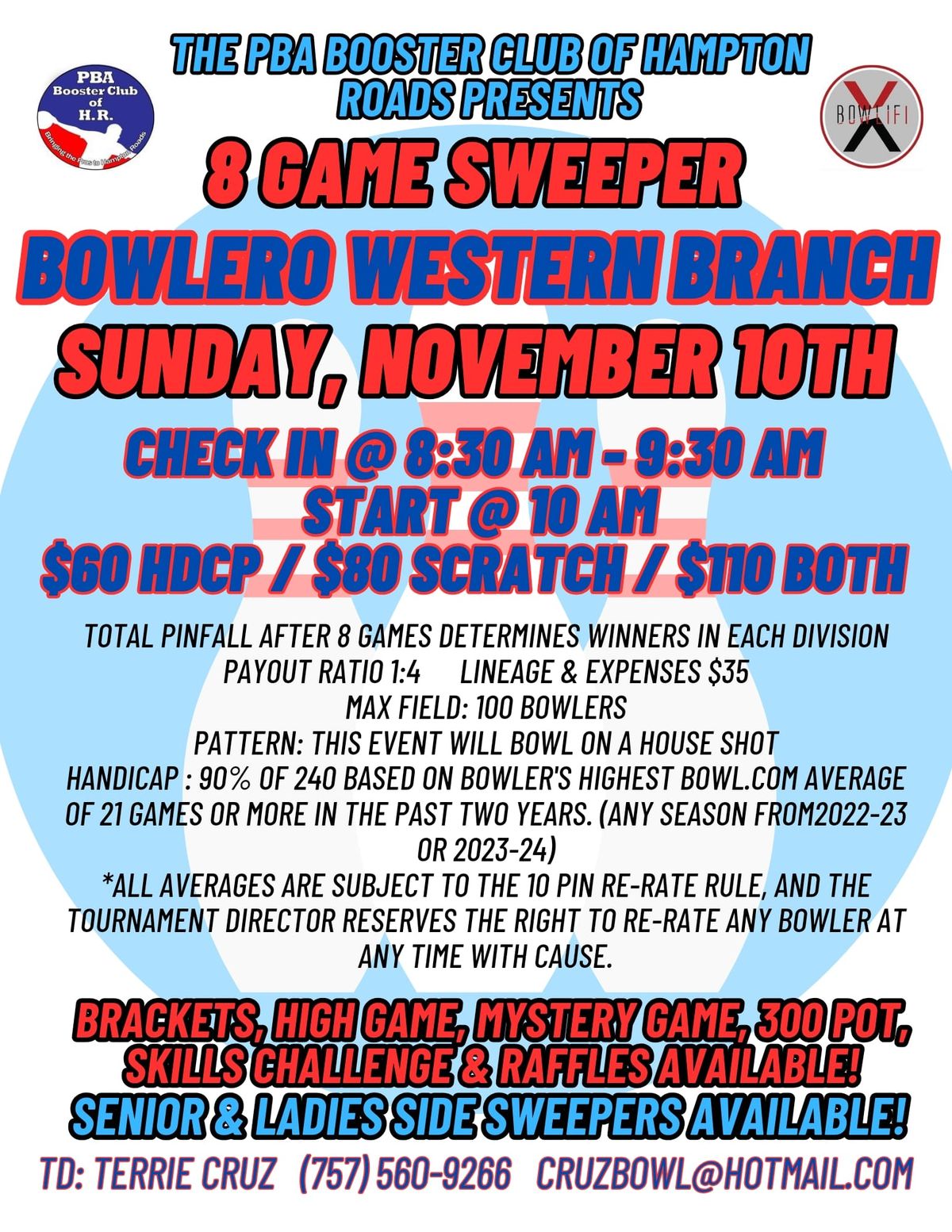 PBA Booster Club 8 Game Sweeper @ Bowlero Western Branch (11\/10)