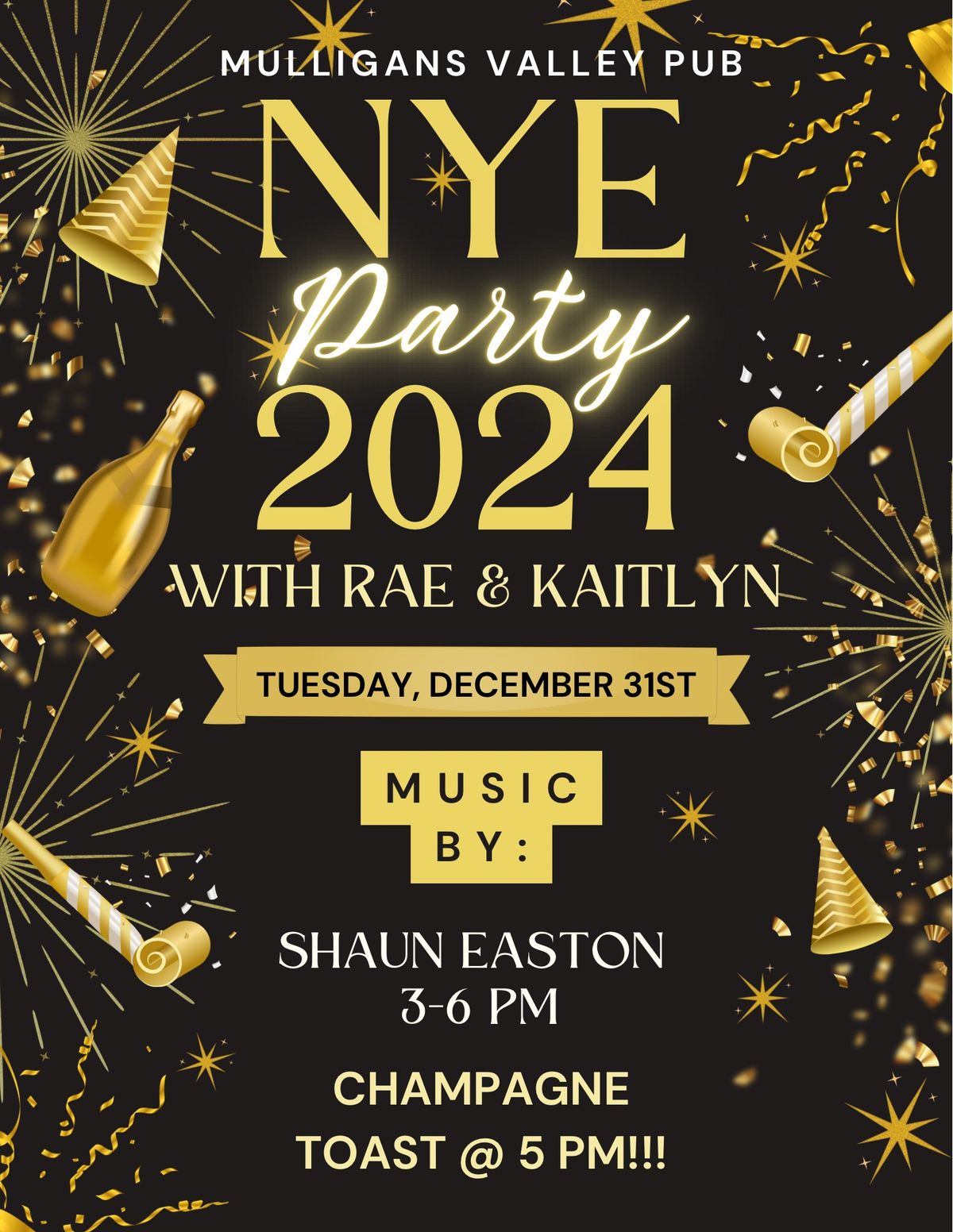 Mulligan\u2019s Annual Earlybird NYE Party