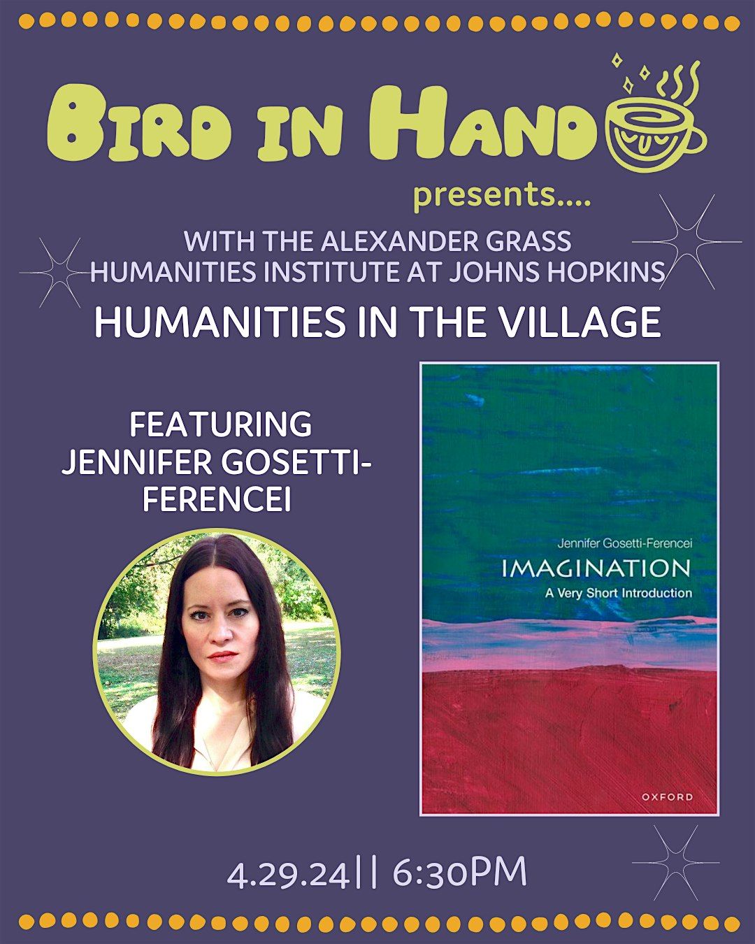 Humanities in the Village: Jennifer Gosetti-Ferencei: IMAGINATIION