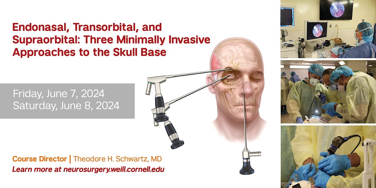Endonasal, Transorbital, Supraorbital:  3 MIS Approaches to Skull Base(CME)