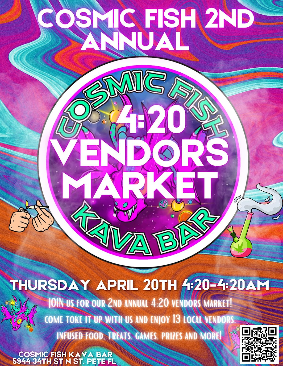 2nd Annual 420 Vendors Market @ The Cosmic Fish Kava Bar