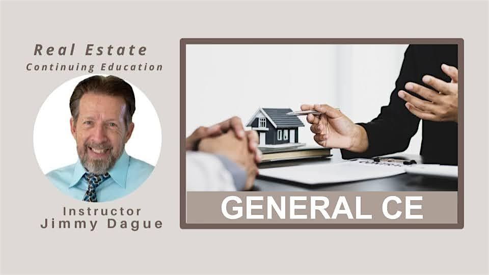 FREE Real Estate General CE with Jimmy Dague & Dwellness Home Warranty