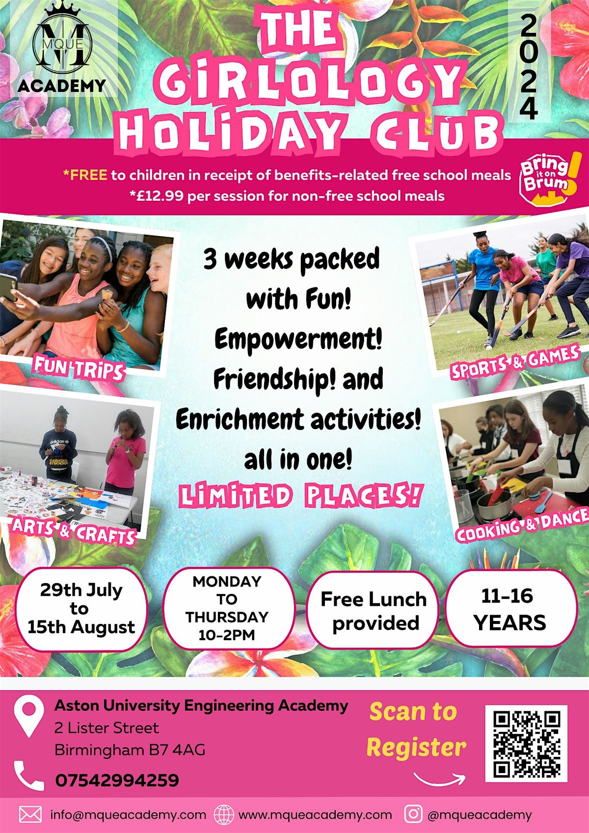 The Girlology Holiday Club (Girls 11 - 16 years)