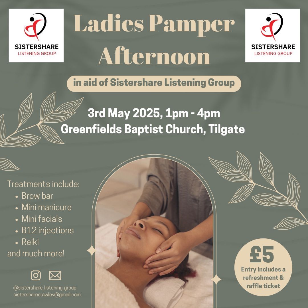 Ladies Pamper Afternoon in aid of Sistershare Listening Group